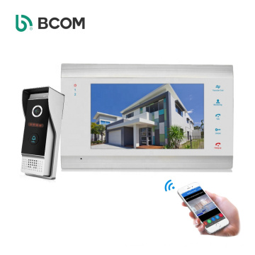 Heißer Verkauf 4wire 960P WiFi Video Türsprechanlage Video-Gegensprechanlage Intercom mit Fingerprint Call Panel Türkamera